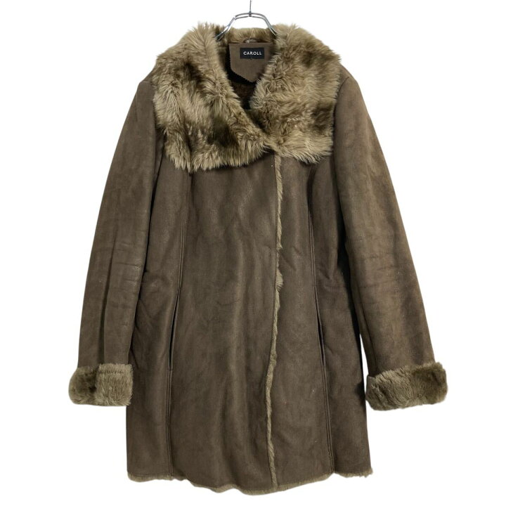楽天市場】【中古】【古着】 CAROLL フェイク ムートンコート 