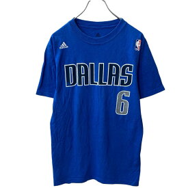 【中古】【古着】 adidas 半袖 プリントTシャツ M ブルー アディダス NBA DALLAS 古着卸 アメリカ仕入 a705-5733