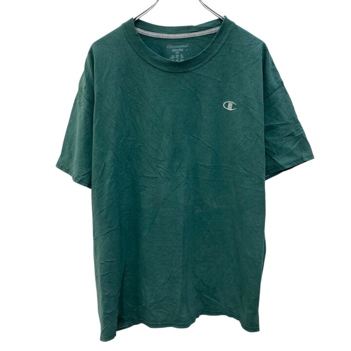 楽天市場】【中古】【古着】 Champion 半袖 ロゴTシャツ XL グリーン 