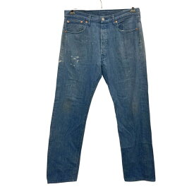【中古】【古着】 Levi's 501 デニムパンツ W34 ブルー リーバイス ジップアップ メキシコ製 ジーンズ アメカジ カジュアル 古着卸 アメリカ仕入 2507-481