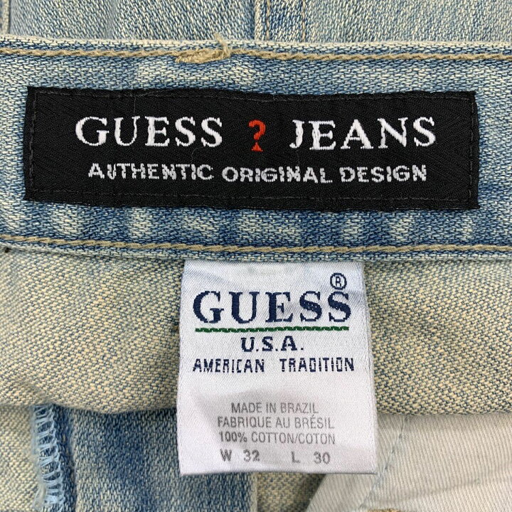楽天市場】【中古】【古着】 GUESS デニムパンツ W32 ライトブルー 