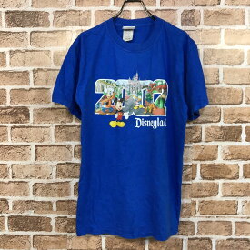 【中古】【古着】 ディズニー プリント半袖Tシャツ Mサイズ Disney 2002 ブルー 古着卸 アメリカ仕入 t206-4313