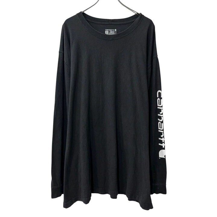 楽天市場】【中古】【古着】 carhartt 長袖 ロゴTシャツ 3XL ブラック 