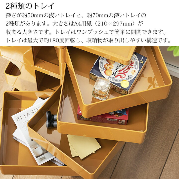 楽天市場】【全品最大P23倍！16日まで】ジョエ・コロンボ ワゴン 3段5  