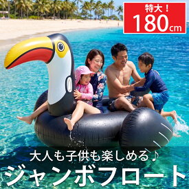 【全品最大P20倍！16日まで】【15予約】フロート 浮き輪 ボート 特大 子供 大人 オオハシ 水遊び 海 プール 川遊び 海水浴 キャンプ レジャー インスタ映え SNS映え 浮き輪 スイムリング ボード かわいい 夏休み 大きい 180cm×188cm 夏用品 家庭用 PU-10