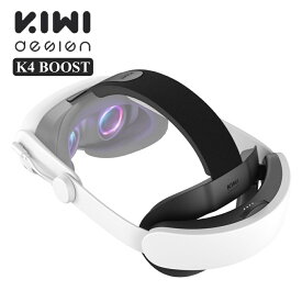 【公式ライセンス】KIWI design K4 Boost ヘッドストラップ Meta Quest 3S / Meta Quest 3用 バッテリーヘッドストラップ 高速充電 超軽量 前後バランス良く 快適な着用感 メタクエスト3S / クエスト3 対応 VR アクセサリー エリートストラップ交換用 - VR ゴーグル 対応