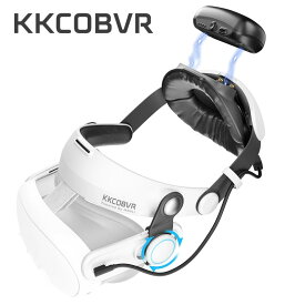 【公式ライセンス】KKCOBVR Q3PRO 10000mAh バッテリーストラップ 内蔵バッテリー Meta Quest 3/3S用 VRヘッドストラップ メタクエスト3/3S対応 2~3時間延長 頭囲470-750mm 0%→100%充電1.5時間 快速吸附取付 調節可能ノブ 頭上回避自在 - VRアクセサリー VRゴーグル 対応