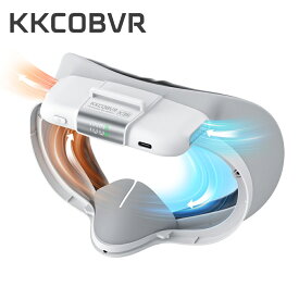 【公式ライセンス】KKCOBVR K3S フェイシャルインターフェース ファン内蔵 Meta Quest 3S専用 レンズ曇り止め 2機能使い分け 1100mAh大容量バッテリー 残量表示LED 2種類フェイスパッド付属（PUゲル/アイスシルク） メガネ対応 ※Quest3非対応