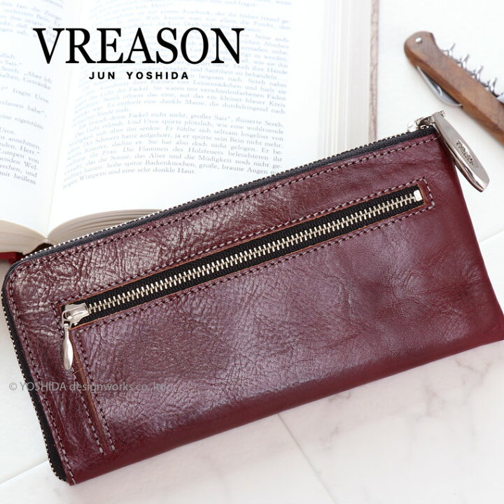楽天市場】VREASON ヴレアゾン 日本製 本革 長財布 L字ファスナー 
