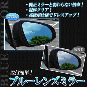 【メール便対応】ブルーレンズドアミラートヨタプリウス20系