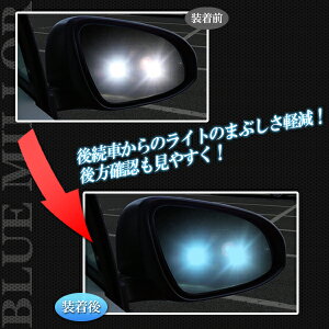 【メール便対応】ブルーレンズドアミラートヨタプリウス20系
