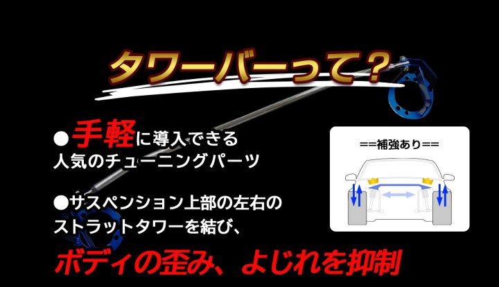 楽天市場】オーバルタワーバー フロント スバル インプレッサ GDB 