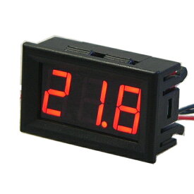 デジタルLED温度計 赤色　センサーネジ止め式