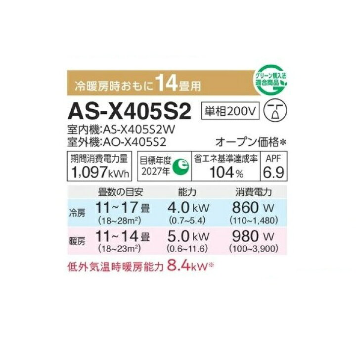 K02364 富士通 中古エアコン 主に14畳用 冷4.0kw／暖5.0kw
