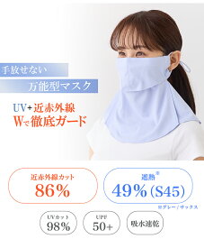 着るセラピスト　美肌フェイスマスク / UPF50+ UVカット98% 近赤外線カット86% フェイスカバー ネックカバー hanayaka