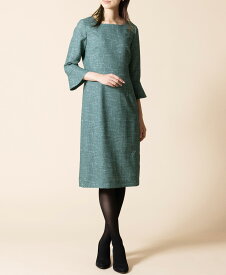 【web限定 50％OFF】ストレートワンピース｜Viscotecs make your brand【送料無料】/レディース 日本製 スクエアネック ライトブッチャー 洗える