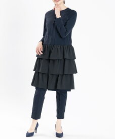 【web限定 50％OFFからさらに+10％OFF】Eme　カーディガンドレス(裏起毛)｜Viscotecs make your brand【送料無料】/レディース 日本製 ブラック ネイビー グレー
