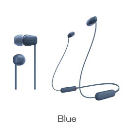 イヤホン Bluetooth ワイヤレス SONY ソニー 防水 IPX4相当 [ ワイヤレスステレオヘッドセット WI-C100 ] iPhone/Android対応 最大25時間再生 ハンズフリー通話 8台までペアリング Google Fast Pair対応
