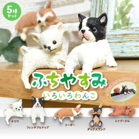 【5種類セット】 エール ガチャ ふちやすみ 〜いろいろわんこ〜
