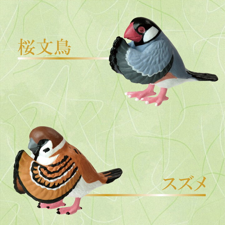 楽天市場 全5種類セット ガチャ ガチャガチャ コンプリート 中身 動物 鳥 かわいい フィギュア おもちゃ 合掌 匠 鳥拝 丹頂鶴 ミミズク 桜文鳥 スズメ メジロ いただきプラザ楽天市場店