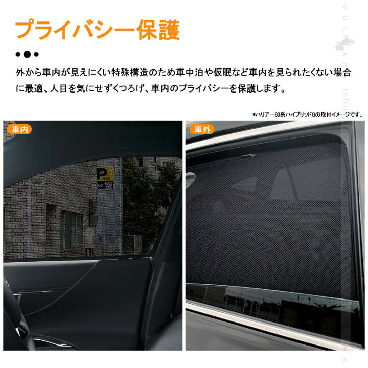 楽天市場 メッシュシェード メッシュカーテン Harrier ハリアー60系 6枚 日よけ インテリアパネル 遮光カーテン 内装品 紫外線 Uvカット 換気 車用 トヨタ 運転席 助手席 Vulcans