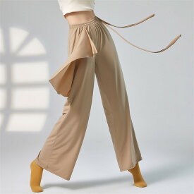 ガウチョパンツ レディース 古典舞踊 ダンス衣装 飄逸 13色 レイヤード風 踊りパンツ ロングパンツ ダンスウェア モダンダンス 古典ダンス衣装 クラシック舞踊ボトムス ゆったり イベント衣装 レッスン着 練習着 ステージ衣装 舞台衣装 団体服 発表会 演出服