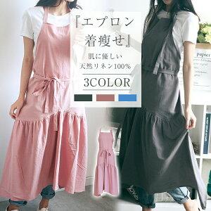 かわいい 保育士 カフェ ワンピース フリル おしゃれ ドレス リネン 料理教室 北欧 無地 おしりがかくれる お尻がかくれるドレスエプロン ワンピースエプロン カフェ ユニフォーム 花屋 エ