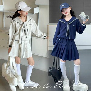 卒業式 スーツ 女の子 入学式 セットアップ シャツ スカート 120 130 ネイビー 紺色 グレー セット 卒服 小学校女子 キッズ ゆったり 小学生 韓国 制服 長袖 ピアノ発表会 ドレス 子供 フォーマ