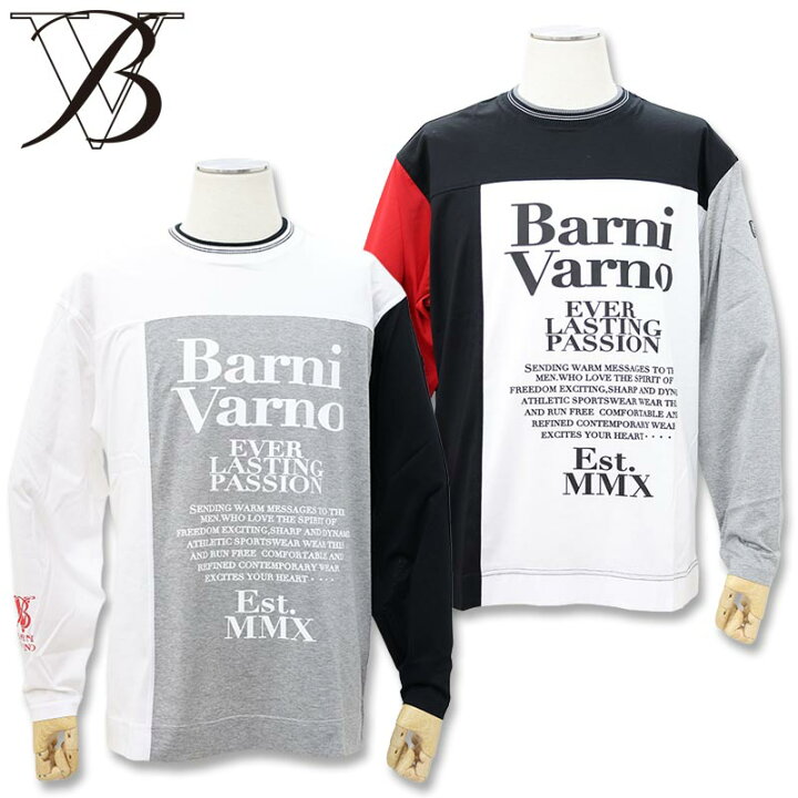 楽天市場】バーニヴァーノ ブランド メッセージ プリント 長袖 Tシャツ 