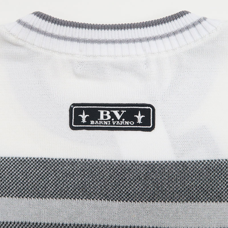楽天市場】バーニヴァーノ 半袖セーター LLサイズ 白 黒 BARNI VARNO