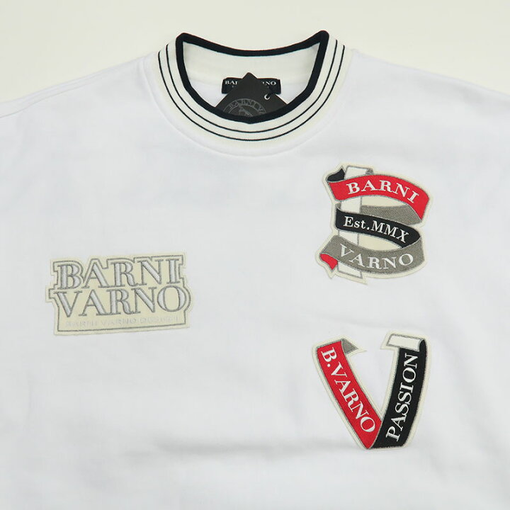 楽天市場】バーニヴァーノ BVロゴ トレーナー L サイズ 白 BARNI VARNO 