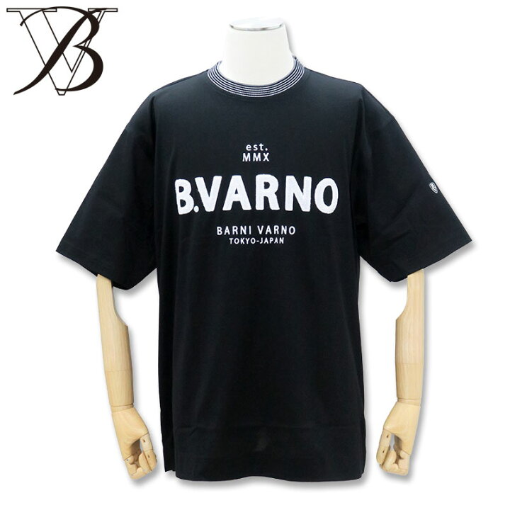 楽天市場】バーニヴァーノ BVロゴ サガラ 刺しゅう 天竺 半袖Tシャツ L 