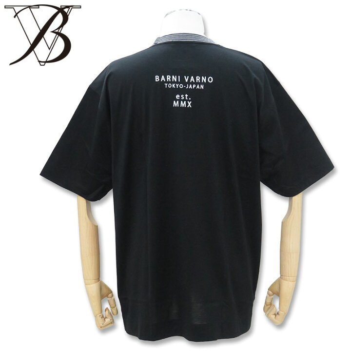 楽天市場】バーニヴァーノ BVロゴ サガラ 刺しゅう 天竺 半袖Tシャツ L 