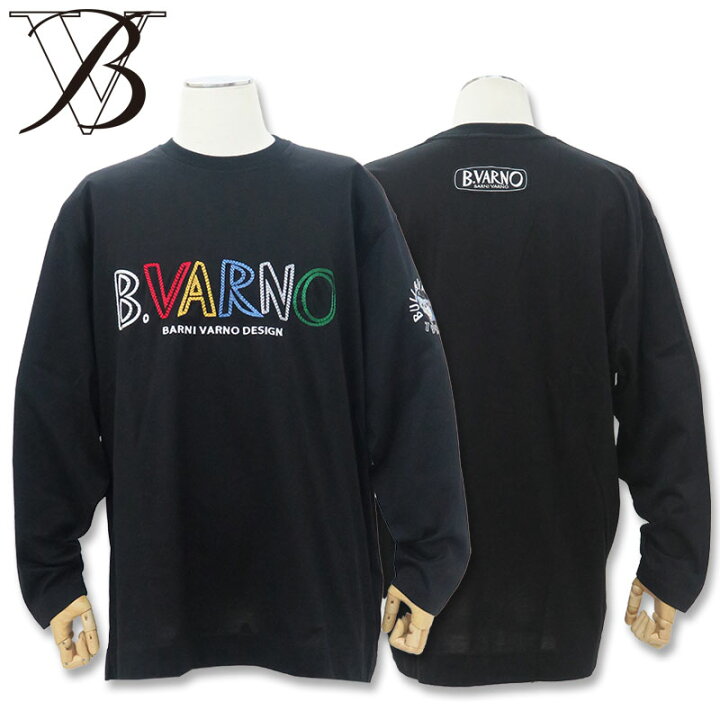 楽天市場】バーニヴァーノ BVロゴ 刺しゅう 長袖 Tシャツ 3L サイズ 黒 