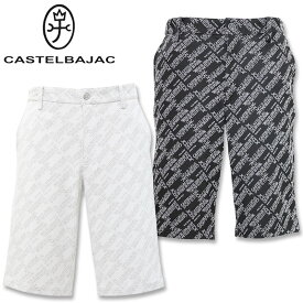 カステルバジャック モノグラム ハーフ パンツ 7234242150 ホワイト ブラック castelbajac 短パン 半ズボン ゴルフ 24SS