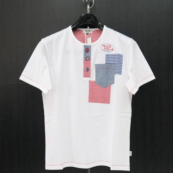 FELICIS 市販 STELLA フェリシスステラ ヘンリーネック半袖Tシャツ 50サイズ セール開催中最短即日発送 白 555702-A10