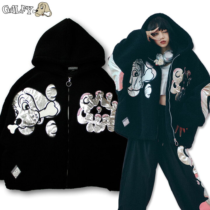 楽天市場】ガルフィー GALFY ピッカピカのダブモコパーカー ブルゾン L 