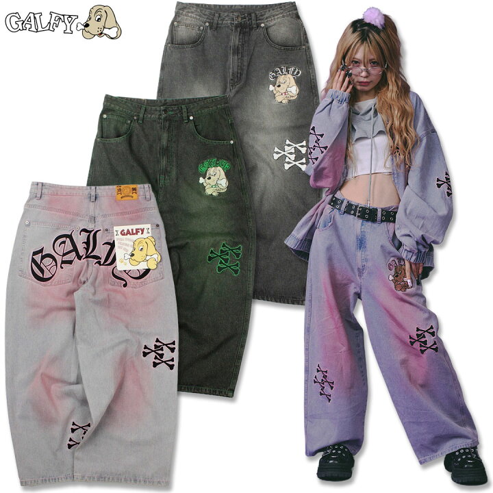 楽天市場】ガルフィー GALFY 骨骨カラーデニムパンツ 144012 Gパン 
