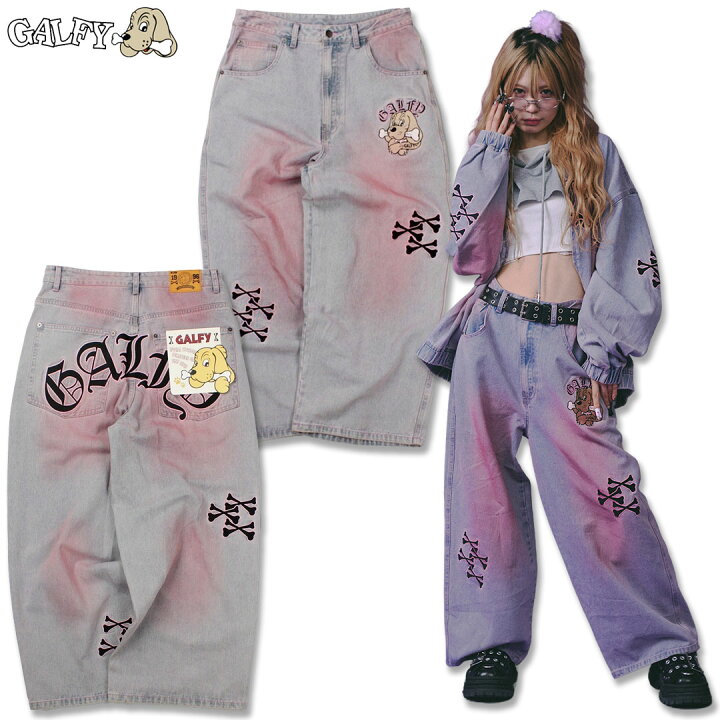 楽天市場】ガルフィー GALFY 骨骨カラーデニムパンツ 144012 Gパン 
