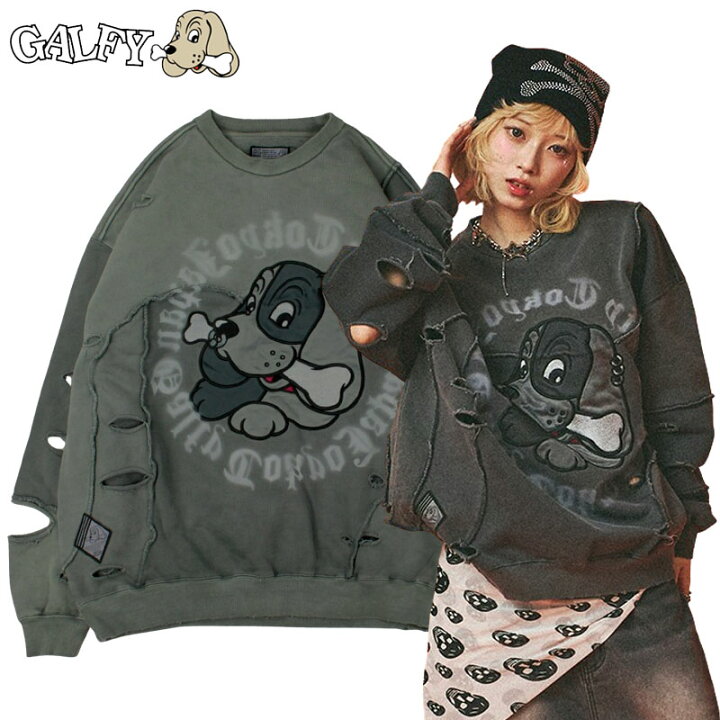 楽天市場】GALFY ガルフィー ツギハギゾンビ スウェット トレーナー L  