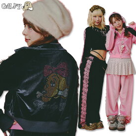キャンディー ガルフィー CANDY GALFY GALプリンセスSETUP セットアップ Fサイズ 153011 BLACK PINK GRAY 犬 DOG ベロア ギャル ヤンキー 25AW