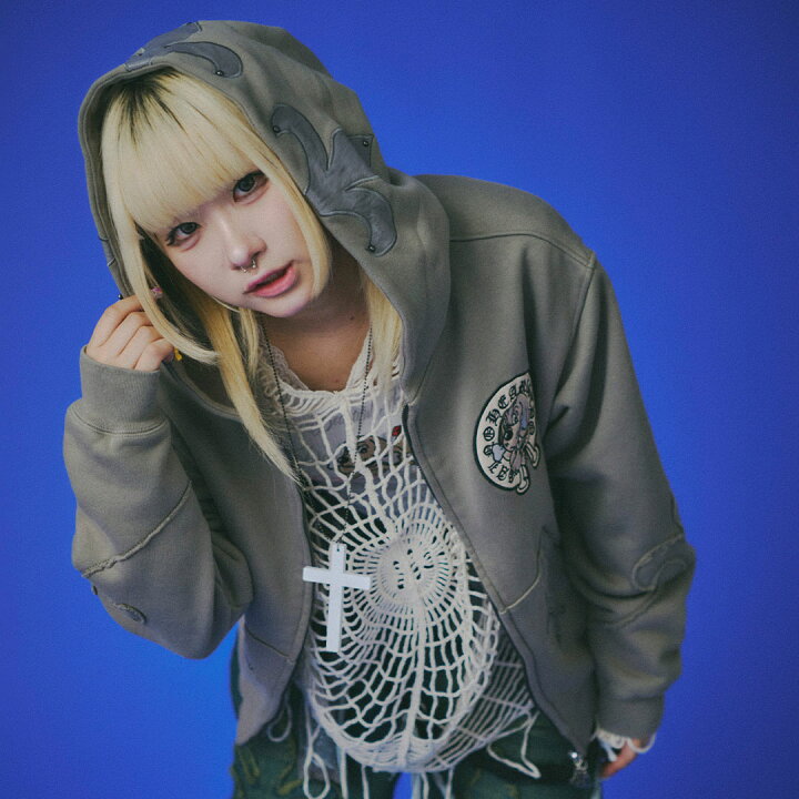 楽天市場】GALFY ガルフィー 百合の紋紋パーカー ジップアップパーカー 