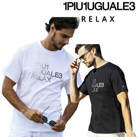 1PIU1UGUALE3 RELAX ウノピゥウノウグァーレトレ リラックス ラインストーンロゴ 半袖 Tシャツ UST-24001 メンズ ブランド ウェア ウノピュー