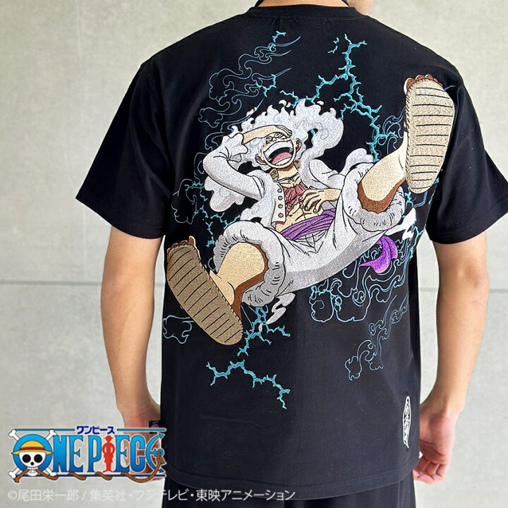 楽天市場】絡繰魂 粋 ワンピース コラボ ギア 5 半袖Tシャツ ルフィ 