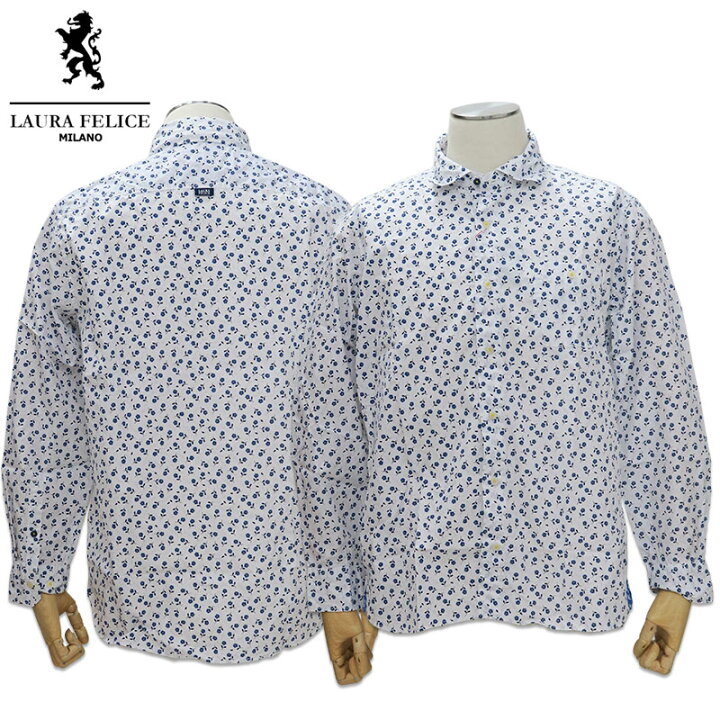 楽天市場】ラウラフェリーチェ 長袖シャツ L ライトブルー25 142-3108  