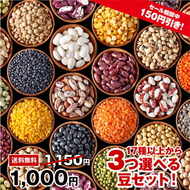 ＼ スーパーSALE 10％ OFF!! ／【送料無料】 17種から100g×3つ選べる豆セット！！ チャック袋入 クリスマス　福袋 カレー