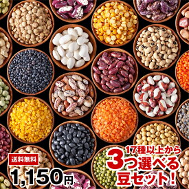 【送料無料】 17種から100g×3つ選べる豆セット！！ チャック袋入 クリスマス　福袋 カレー