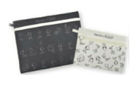 【全品　送料無料！】　スヌーピー　SNOOPY　2Pステーショナリーポーチスヌーピーとファーロン　ウッドストック　ピーナッツ　ケース　小物入れ　ペン入れ　筆箱　収納　文房具入れ　学校　勉強　2個入り　2個セット　雑貨　グッ