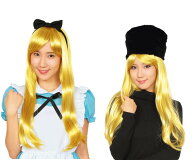 グッズ　金髪ロングロングヘアー　金髪　アニメ　カツラ　かつら　ヘアー　ウィッグ　パーティ　ハロウィ…