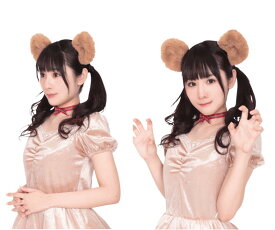 グッズ　けもみみピンくま　クマ　ベア　ヘアピン　アイテム　小物　ハロウィン　コスプレ　コスチューム　衣装　仮装　かわいい